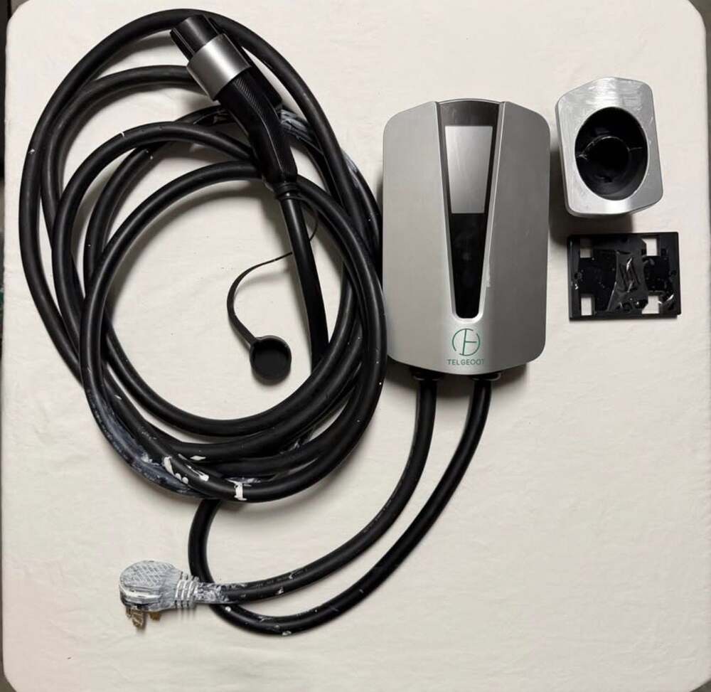 TELGEOOT Level 2 EV Charger Q8 LCD4 48A 11kW Electric Vehicle Charging Station